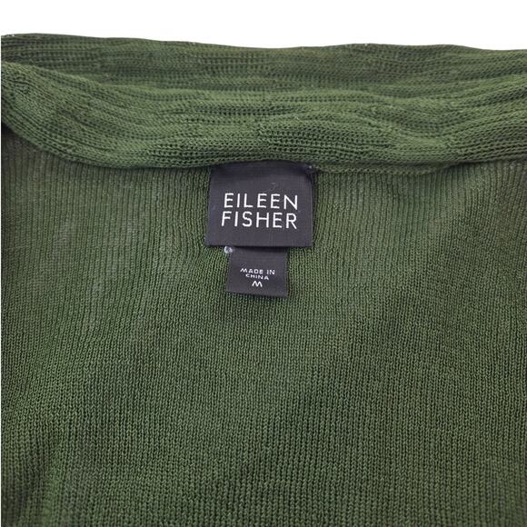 Eileen Fisher | Green, Open Cardigan | Size Medium - Picture 2 of 3